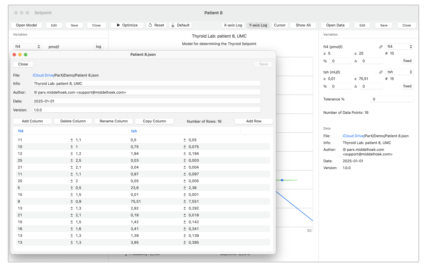ParX model editor window